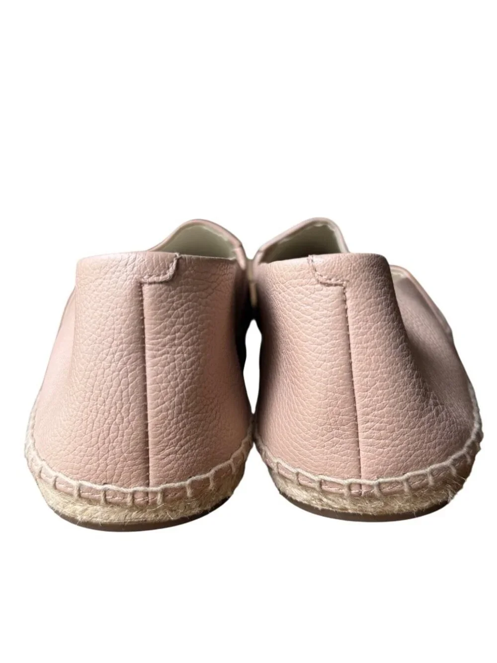 Michael Kors Kendrick Espadrille Slip On Shoes Size 8M Oyster Pink/Black Leather
